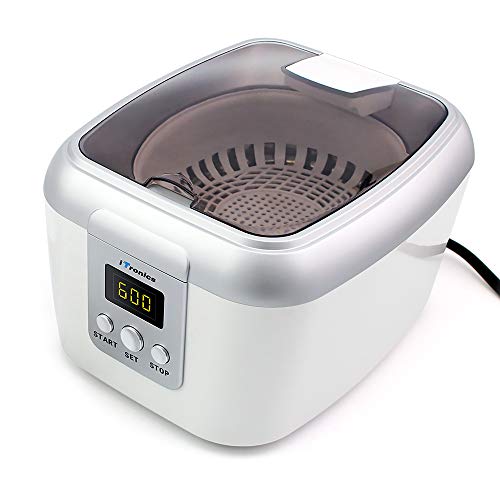 iTronics Limpiador Ultrasónico Profesional de 600ml con 5 Modos de Temporizador para Limpieza Joyería Joya Gafas Reloj Monedas Dentaduras Postizas Disc y Varios Soportes iTronics Limpiador Ultrasónico Profesional de 600ml con 5 Modos de Temporizador para Limpieza Joyería Joya Gafas Reloj Monedas Dentaduras Postizas Disc y Varios Soportes