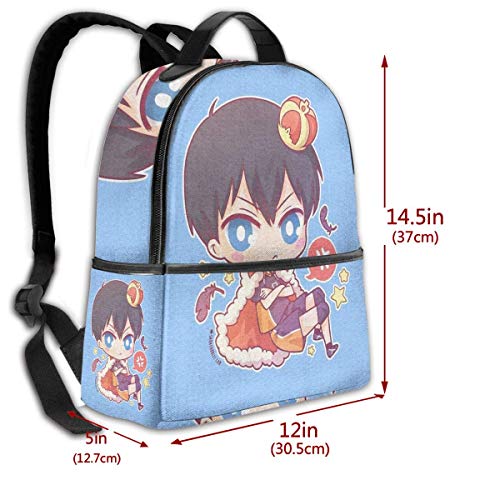 IUBBKI Mochila lateral negra Mochilas informales Tobio Kageyama Student School Bag School Cycling Leisure Travel Camping Outdoor Backpack