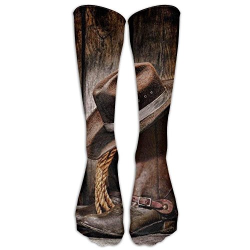 iuitt7rtree Cowboy Boots Athletic Tube Stockings Women Men Classics Knee High Socks Sport Long Sock One Size 19.7 inch soft 5542