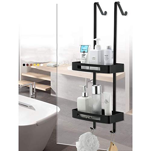 IUYJVR Estantes de 2 Niveles sobre la Puerta con Ganchos/diseño de desagüe, Acero Inoxidable 304 para baño, Ducha, Caddides, Rakcs de Almacenamiento para champú, acondicionador y cosméticos, Cana IUYJVR Estantes de 2 Niveles sobre la Puerta con Ganchos/diseño de desagüe, Acero Inoxidable 304 para baño, Ducha, Caddides, Rakcs de Almacenamiento para champú, acondicionador y cosméticos, Cana