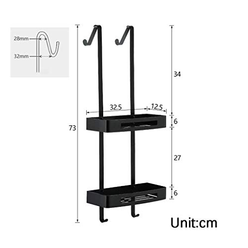 IUYJVR Estantes de 2 Niveles sobre la Puerta con Ganchos/diseño de desagüe, Acero Inoxidable 304 para baño, Ducha, Caddides, Rakcs de Almacenamiento para champú, acondicionador y cosméticos, Cana IUYJVR Estantes de 2 Niveles sobre la Puerta con Ganchos/diseño de desagüe, Acero Inoxidable 304 para baño, Ducha, Caddides, Rakcs de Almacenamiento para champú, acondicionador y cosméticos, Cana