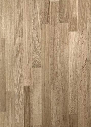 IVERICO® - Tablero de Madera Maciza, Roble Americano, Natural, sin Barniz, para Construcción de Mesas, Encimeras, Baldas. Corte a Medida: (Roble 19mm, 80 x 60 cm)