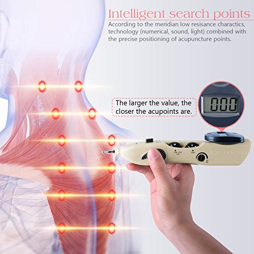 iVolconn alivio del dolor eléctrico pluma de acupuntura Terapia nervio dispositivo y masajeador de puntos de acupuntura estimulador del detector portátil