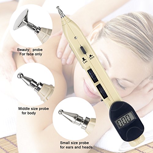 iVolconn alivio del dolor eléctrico pluma de acupuntura Terapia nervio dispositivo y masajeador de puntos de acupuntura estimulador del detector portátil iVolconn alivio del dolor eléctrico pluma de acupuntura Terapia nervio dispositivo y masajeador de puntos de acupuntura estimulador del detector portátil