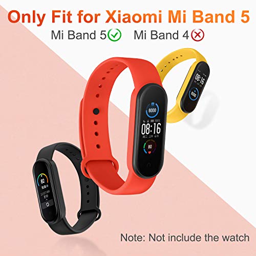 ivoler Correas Mi Band 5, 16 Piezas Pulsera para Xiaomi Mi Band 5 + 4 Piezas Protector Pantalla Correa de Repuesto Suave, Transpirable, Resistente al Sudor y Multicolor