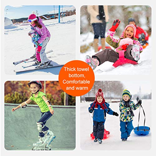 IvyH Calcetines de esquí para niños, Térmico Calcetines de Deporte Infantiles Deportes de Invierno Esquiar Tabla de Snowboard Corriendo Ciclismo Gris EU 32-34