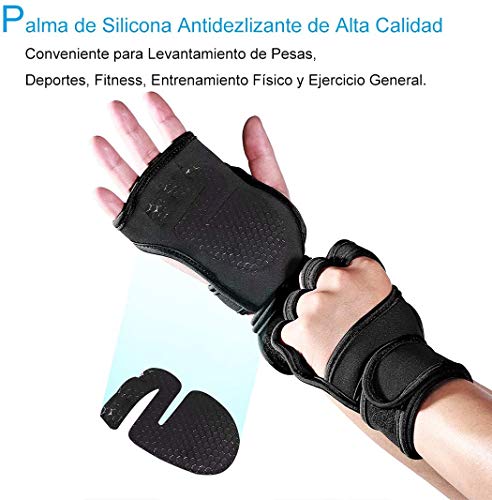 iWalker Guantes Gimnasios de Crossfit para los Deportes Fithil Guantes de Crossfit para Gimnasio con Muñequera para Mujer y Hombre