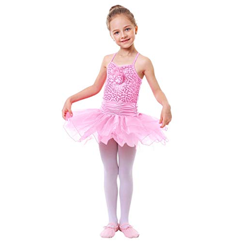 IWEMEK Maillot Vestido de Ballet de Niña de Fiestas Leotardo Tutú Algodón con Lentejuelas Brillantes Ropa de Baile de Gimnasia Infantil Cumpleaños Disfraces Princesa Danza Vestidos Rosa 6-7 Años IWEMEK Maillot Vestido de Ballet de Niña de Fiestas Leotardo Tutú Algodón con Lentejuelas Brillantes Ropa de Baile de Gimnasia Infantil Cumpleaños Disfraces Princesa Danza Vestidos Rosa 6-7 Años