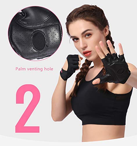 iwish Womems - Guantes de entrenamiento para gimnasio (S/M, negro) iwish Womems - Guantes de entrenamiento para gimnasio (S/M, negro)