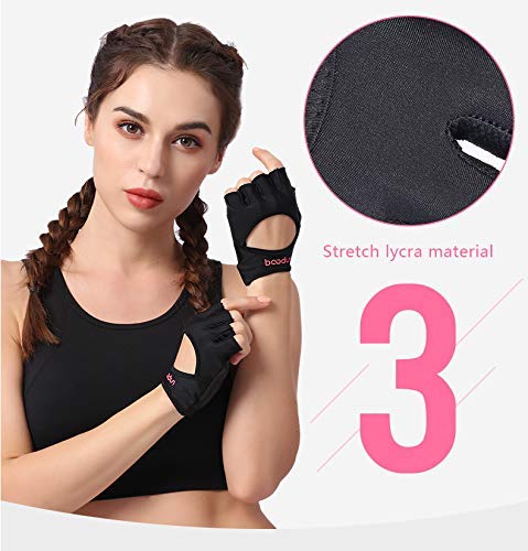 iwish Womems - Guantes de entrenamiento para gimnasio (S/M, negro) iwish Womems - Guantes de entrenamiento para gimnasio (S/M, negro)