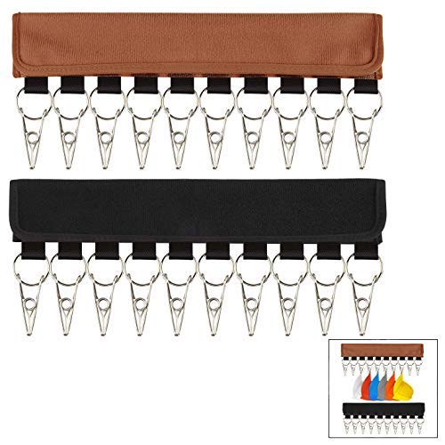 iwobi 2 Pcs Colgador de Organizador de Sombreros, Titular de Tapa Titular de Sombrero Soporte de Gorra con 10 Clips de Acero Inoxidable Percha para Colgar Organizador para Hogar o Viaje