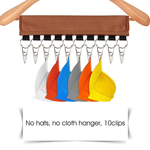 iwobi 2 Pcs Colgador de Organizador de Sombreros, Titular de Tapa Titular de Sombrero Soporte de Gorra con 10 Clips de Acero Inoxidable Percha para Colgar Organizador para Hogar o Viaje iwobi 2 Pcs Colgador de Organizador de Sombreros, Titular de Tapa Titular de Sombrero Soporte de Gorra con 10 Clips de Acero Inoxidable Percha para Colgar Organizador para Hogar o Viaje