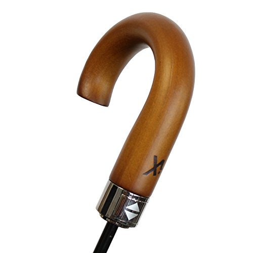 iX-brella - Paraguas XXL para hombre de 121 cm con mango de madera auténtica y apertura automática., Negro (Negro) - . iX-brella - Paraguas XXL para hombre de 121 cm con mango de madera auténtica y apertura automática., Negro (Negro) - .