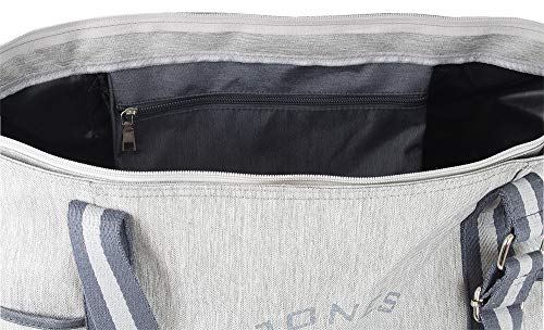 J Jones JENNIFER JONES - Bolso de lona XXL para la compra, de hombro, para el tiempo libre, 2 colores, color Gris, talla Large