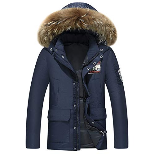 J-Tegoren Ocio la Chaqueta Abajo y los nuevos Hombres Las Mujeres Invierno Gruesa Calentamiento Corto Hight Norma Calidad Ropa Masculina Coats Casual Blue XXL