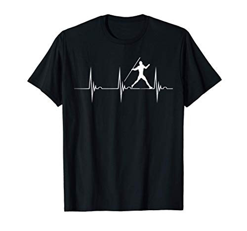 Jabalina Latido del corazón Jabalinista Atletismo Lanzador Camiseta