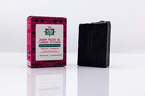 Jabón Puro de Carbón Activado. Artesanal y Natural. Aroma Natural Extravagante. Super hidratante para piel escamosa, sensible y psoriasis. Antimanchas y antiacné. Vegano y Ecológico. Jabón Puro de Carbón Activado. Artesanal y Natural. Aroma Natural Extravagante. Super hidratante para piel escamosa, sensible y psoriasis. Antimanchas y antiacné. Vegano y Ecológico.