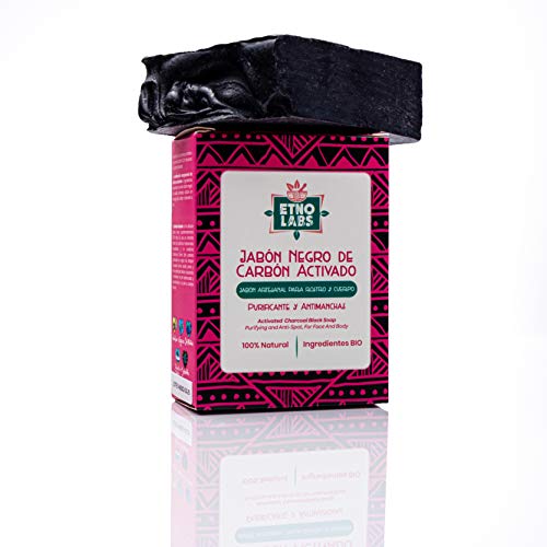 Jabón Puro de Carbón Activado. Artesanal y Natural. Aroma Natural Extravagante. Super hidratante para piel escamosa, sensible y psoriasis. Antimanchas y antiacné. Vegano y Ecológico. Jabón Puro de Carbón Activado. Artesanal y Natural. Aroma Natural Extravagante. Super hidratante para piel escamosa, sensible y psoriasis. Antimanchas y antiacné. Vegano y Ecológico.
