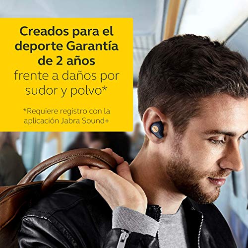 Jabra Elite Active 65t – Auriculares Deportivos Bluetooth con Cancelación Pasiva de Ruido y Sensor de Movimiento, Auténticas Llamadas Inalámbricas y Música, Azul Cobre