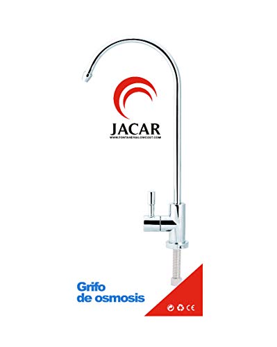 Jacar - Grifo de Osmosis Inversa de 1/4" para Sistema de 5 Etapas | Grifo de Osmosis para Fregadero Compuesto de Acero Inoxidable - Cartucho Cerámico | Enganche rapido para tubo 6 mm.