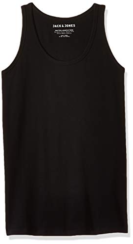 Jack & Jones Basic Tank Top - Camiseta de tirantes con cuello redondo sin mangas para hombre, Negro (Black C-N10), Large Jack & Jones Basic Tank Top - Camiseta de tirantes con cuello redondo sin mangas para hombre, Negro (Black C-N10), Large