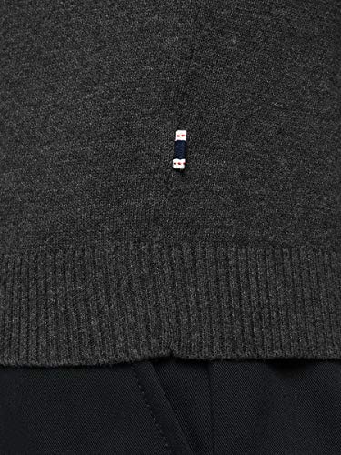 Jack & Jones Jjebasic Knit Crew Neck Noos suéter, Gris (Dark Grey Melange Dark Grey Melange), Large para Hombre