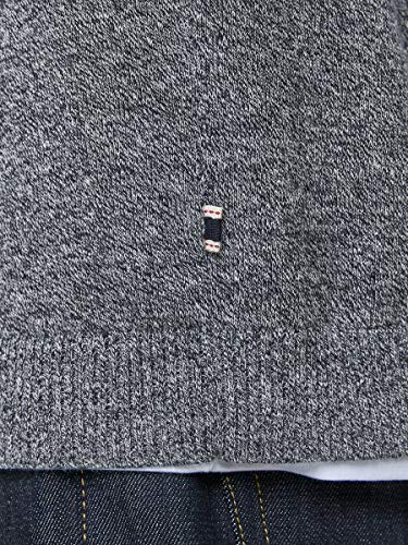 Jack & Jones Jjebasic Knit V-Neck Noos suéter, Gris (Navy Blazer Detail: Twisted with Jet Stream), Large para Hombre