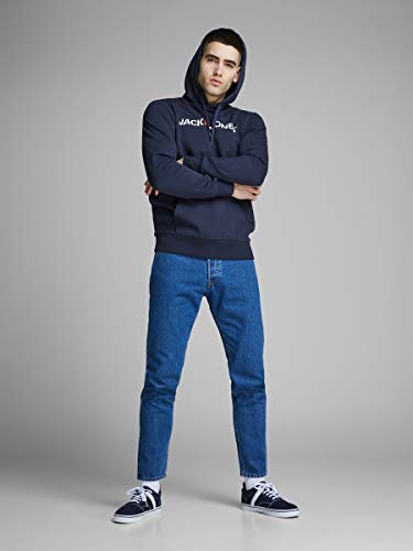 Jack & Jones Jjecorp Logo Sweat Hood Noos Capucha, Azul (Navy Blazer Detail: Reg Fit), XX-Large para Hombre