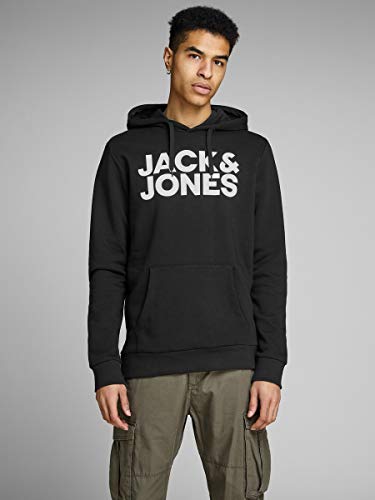 Jack & Jones Jjecorp Logo Sweat Hood Noos Capucha, Negro (Blackschwarz), Small para Hombre Jack & Jones Jjecorp Logo Sweat Hood Noos Capucha, Negro (Blackschwarz), Small para Hombre