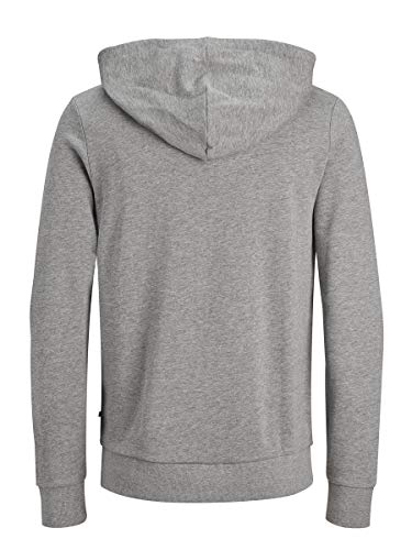 Jack & Jones Jjeholmen Sweat Zip Hood Noos Sudadera, Gris (Light Grey Melange), X-Large para Hombre