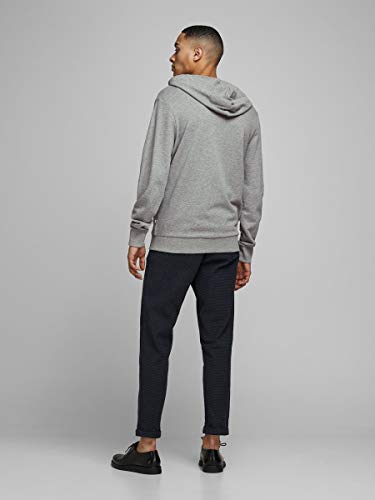Jack & Jones Jjeholmen Sweat Zip Hood Noos Sudadera, Gris (Light Grey Melange), X-Large para Hombre Jack & Jones Jjeholmen Sweat Zip Hood Noos Sudadera, Gris (Light Grey Melange), X-Large para Hombre