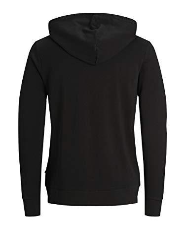 Jack & Jones Jjeholmen Sweat Zip Hood Noos Sudadera, Negro (Black), Medium para Hombre