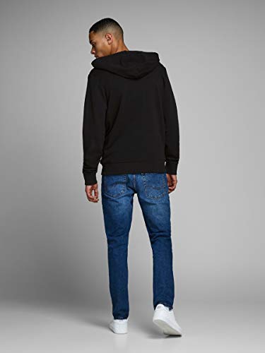 Jack & Jones Jjeholmen Sweat Zip Hood Noos Sudadera, Negro (Black), X-Large para Hombre