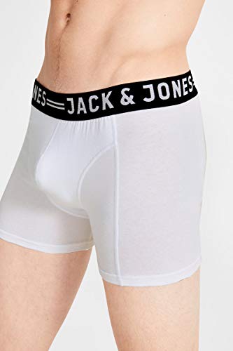 JACK & JONES SENSE TRUNKS 3-PACK Bóxer, Gris (Light Grey Melange), Medium (Pack de 3) para Hombre