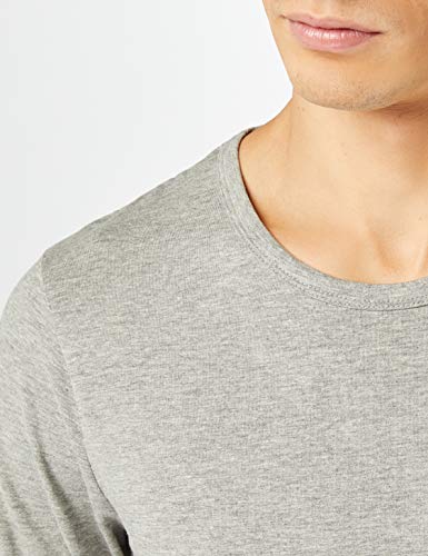 Jack & Jones Storm Sweat - Camiseta de manga larga con cuello redondo para hombre, Grau (LIGHT GREY MELANGE JJ LIGHT GREY MELANGE), 54