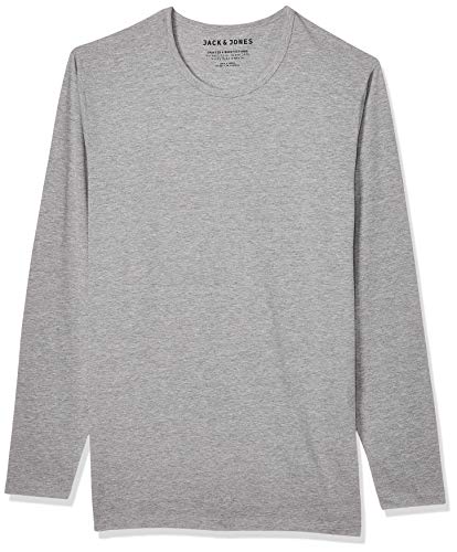 Jack & Jones Storm Sweat - Camiseta de manga larga con cuello redondo para hombre, Grau (LIGHT GREY MELANGE JJ LIGHT GREY MELANGE), 54