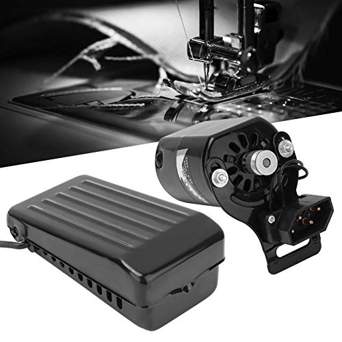 Jadpes Piezas del Pedal del Motor de la máquina de Coser, Juego de Kit de Motor de la máquina de Coser y Pedal de 180 W Piezas de la máquina de Coser doméstica para Uso doméstico(Enchufe d