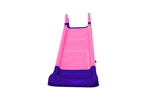 Jamara- Tobogán Funny Slide Rosa – de plástico Resistente, caño Antideslizante para aterrizajes Suaves, peldaños Anchos y Asas de Seguridad, Cuerda de estabilización, Color (460503)