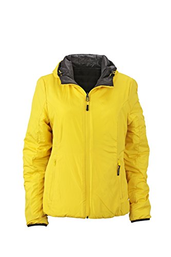 James & Nicholson – Lightweight Jacket Chaqueta, Mujer, Lightweight Jacket, Negro/Amarillo, L