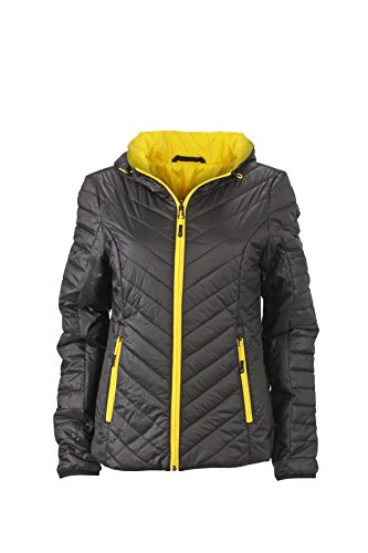 James & Nicholson – Lightweight Jacket Chaqueta, Mujer, Lightweight Jacket, Negro/Amarillo, L James & Nicholson – Lightweight Jacket Chaqueta, Mujer, Lightweight Jacket, Negro/Amarillo, L