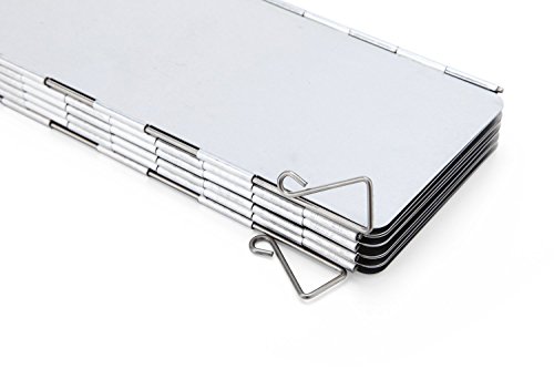 JAMSWALL Parabrisas Aluminio Plegable aleación de Aluminio con 10 Piezas para Comping Stove Protector