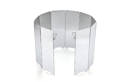 JAMSWALL Parabrisas Aluminio Plegable aleación de Aluminio con 10 Piezas para Comping Stove Protector