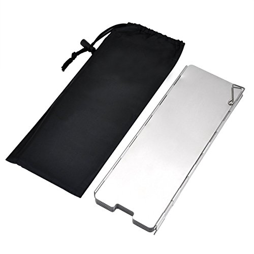 JAMSWALL Parabrisas Aluminio Plegable aleación de Aluminio con 10 Piezas para Comping Stove Protector JAMSWALL Parabrisas Aluminio Plegable aleación de Aluminio con 10 Piezas para Comping Stove Protector