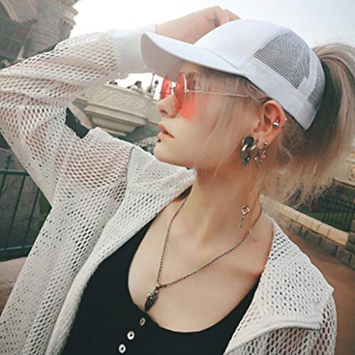 Janly Liquidación Venta Sombrero, Caballo Desordenado Bollos Camioneros Plain Baseball Visor Gorra Unisex Glitter Sombrero (Blanco) Janly Liquidación Venta Sombrero, Caballo Desordenado Bollos Camioneros Plain Baseball Visor Gorra Unisex Glitter Sombrero (Blanco)