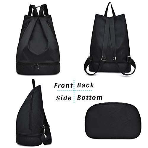 JANSBEN Bolsas de Cuerdas Impermeable Bolsas de Gimnasia Deporte Gymsack Hombre Mujer Niños con Bolsas Zapatops Cremallera Mochila Escuela Gym Viajar, 7 Colores (A052-Negro) JANSBEN Bolsas de Cuerdas Impermeable Bolsas de Gimnasia Deporte Gymsack Hombre Mujer Niños con Bolsas Zapatops Cremallera Mochila Escuela Gym Viajar, 7 Colores (A052-Negro)