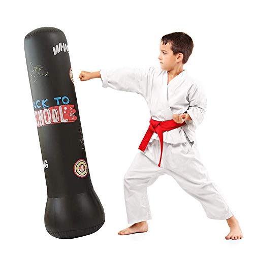 JanTeelGO Saco de Boxeo, Saco de Boxeo de pie para 120 cm un Rebote inmediato para Practicar Karate, Taekwondo y para aliviar la energía acumulada (Negro, 120cm) JanTeelGO Saco de Boxeo, Saco de Boxeo de pie para 120 cm un Rebote inmediato para Practicar Karate, Taekwondo y para aliviar la energía acumulada (Negro, 120cm)