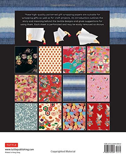 Japanese Kimono Gift Wrapping Papers 12 Sheets: High-Quality 18 x 24 inch (45 x 61 cm) Wrapping Paper
