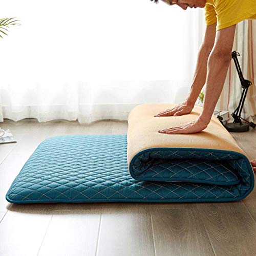 Japonés Tatami Colchón Futón, Plegable Colchón Futón Múltiples Tamaños Espesar Colchón Estudiante Dormitorio Camping Sleeping Pad -绿-150x200cm(59x79inch)