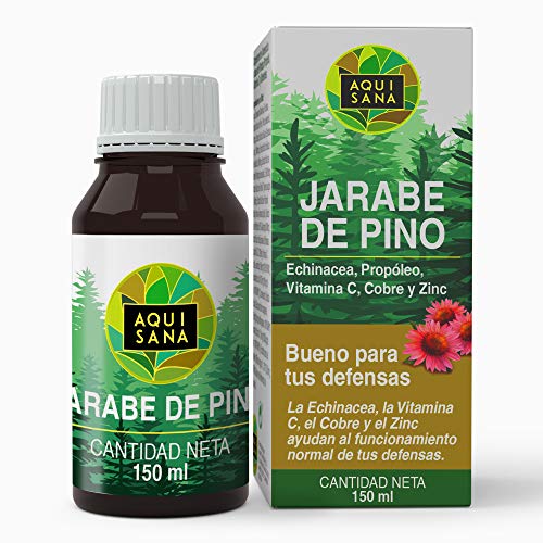 Jarabe de Pino - Aquisana | Jarabe con Equinacea + Propóleo +Vitaminas | Ayuda a reducir la Tos-libre de alérgenos - (150 ML) Jarabe de Pino - Aquisana | Jarabe con Equinacea + Propóleo +Vitaminas | Ayuda a reducir la Tos-libre de alérgenos - (150 ML)