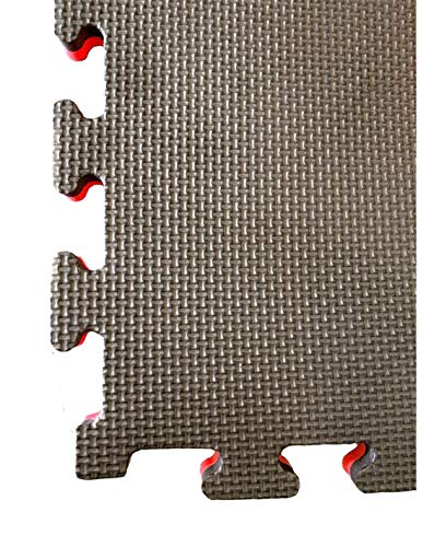 Jardin202 Espesor: 20mm - Lote x5 losetas Tatami Puzzle - Rojo/Negro Jardin202 Espesor: 20mm - Lote x5 losetas Tatami Puzzle - Rojo/Negro